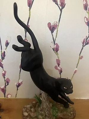 Buy African Wildlife Foundation Black Panther  Porcelain Hand Painted Franklin Mint • 0.99£
