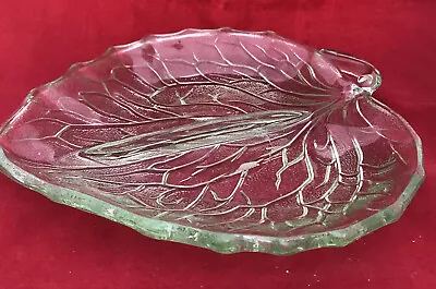 Buy Art Deco *Bagley. *Green Glass.   Cocktail Time   Leaf Shaped. Dish • 25£