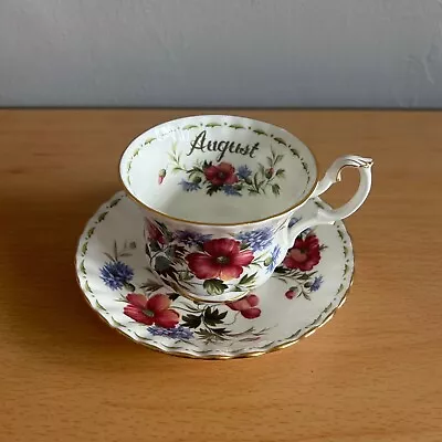 Buy Royal Albert Bone China Flower Of The Month Tea Cup And Saucer - Poppy, August • 12£