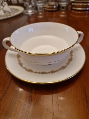 Buy Crown Staffordshire Golden Glory Soup Cups And Saucers • 9.99£