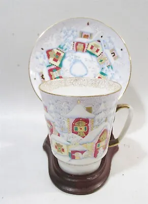 Buy Old USSR Lomonosov Porcelain Winter Day Cup & Saucer #2of2 Hand Painted • 239.75£