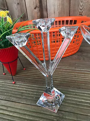 Buy Villeroy Boch Crystal Glass Candelabra 3 Branch Candlestick Candle Holder • 30£