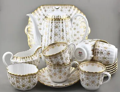 Buy Stunning Spode China England Fleur De Lys Gold Coffee Set Y8063 1st Perfect! • 295£