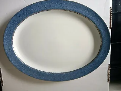 Buy Wood & Sons, Burslem, England Oval Platter Blue & Gold Rim, Rare/Antique (34cm) • 10£