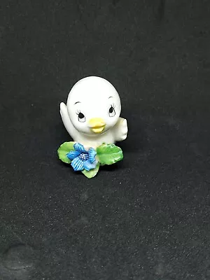 Buy Vintage Tiny Chick With Flower Porcelain Figurine Ornament Japan Very Cute 5 Cm • 8£