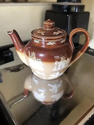 Buy Antique Doulton Lambeth Small Teapot Salt Glazed Stoneware Super Example • 30£