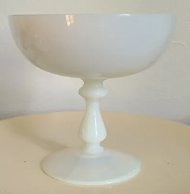 Buy Vintage French Portieux Vallerysthal White Opaline Champagne/Sherbet Compote 7  • 120.53£