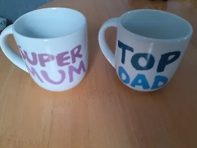Buy Jamie Oliver Cheeky Mugs X2 By Royal Worcester  Super Mum  &  Top Dad   • 1£