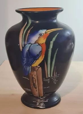 Buy Shelley 1920s Earthenware Kingfisher 8656 Footed Vase 780 Hand-painted • 25£