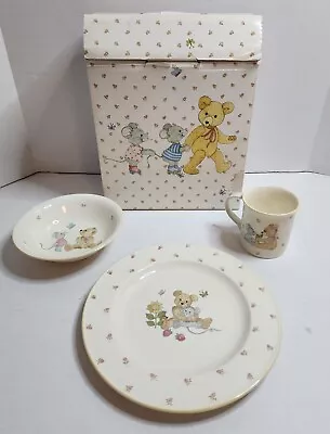 Buy Vintage Mikasa TEDDY 3 Pc Children's Porcelain Dinnerware Set Plate Bowl Mug Box • 38.57£