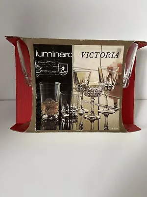 Buy Vintage Luminarc Victoria Stemed Glasses No 5 • 17.50£