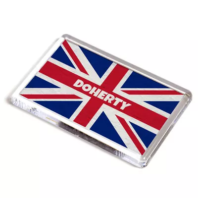 Buy FRIDGE MAGNET - Doherty - Union Jack Flag - Surname Gift • 3.99£