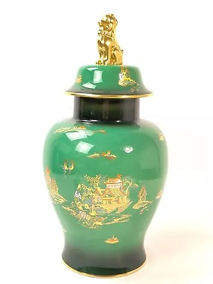Buy Vintage Carlton Ware Asian Style Jade Green Ginger Jar 16  Tall Great Condition • 50£