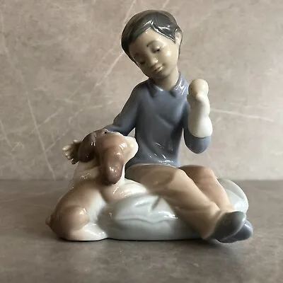 Buy Lladro 6983 Growing Up Together Figure Boy With Puppies Porcelain • 31.99£