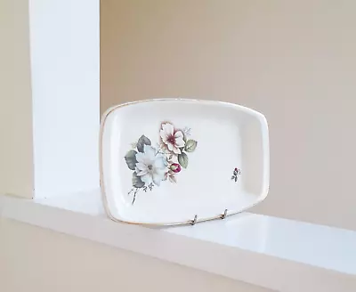 Buy 50s Mid Century Pretty Floral Sandwich Tray, Faianta Sighisoara Romanian Ceramic • 22£