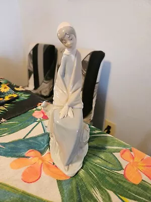 Buy Lladro  Nao Figurine Lady Sitting Down Figurine,  Appr.24cm Tall • 60£