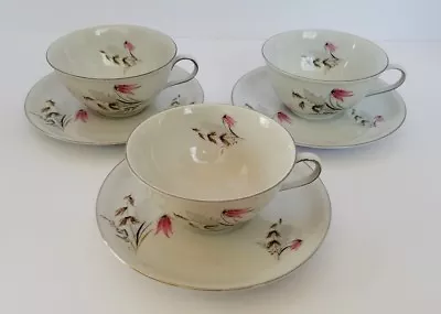 Buy 3 Royal Duchess Mountain Bell Bavaria Germany Footed Cup & Saucer Sets EUC • 33.20£