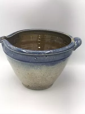 Buy Studio Art Pottery Bowl Gray And Blues Stoneware  6.5”  Spout • 27.86£