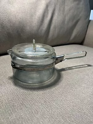 Buy Vintage Glass Pyrex 6322-B Flame Ware Pot With Cover Lid Made In USA • 19.25£