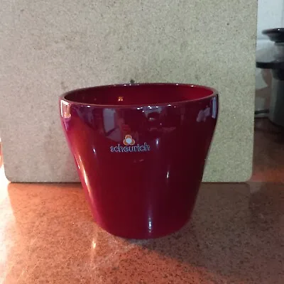 Buy Scheurich Pottery Planter Pot Vase Red Glazed Indoor Plant 13cm West Germany VTG • 8.99£