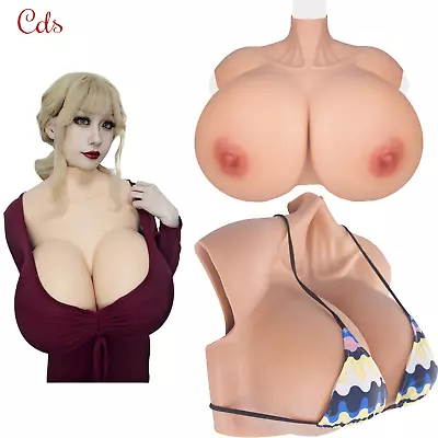 Buy Silicone Breast Forms Breastplates Z Cup Fake Boobs Drag Queen Crossdresser • 280.79£