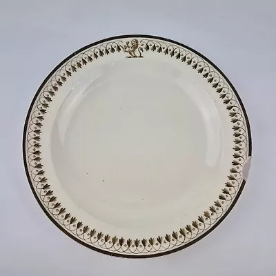 Buy Antique 19thC  Wedgwood Creamware Side Plate Armorial Crest 18.4cm #15 • 49£