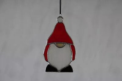 Buy Stained Glass Red Santa Gnome/Wizard Suncatcher/Window Gift/Home Decoration • 20£