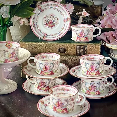 Buy Brown Westhead Moore CAULDON Porcelain Tea Set England K/4400 ‘Souvenir’ Antique • 84.99£