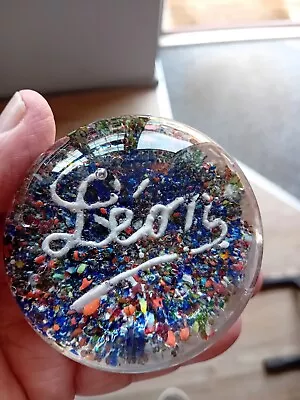 Buy Interesting And Rare Vintage Paperweight   Leon   Spatter Ground  • 15£
