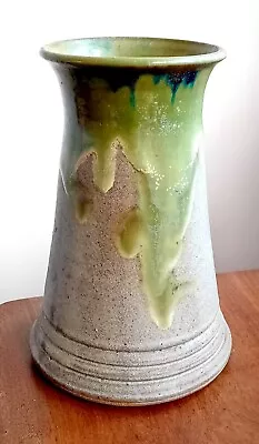 Buy Vintage Studio Pottery Green Lava Drip Vase Height 8 Inch (Scheurich Syle) • 19.95£