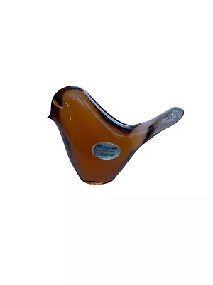 Buy Vintage Wedgewood Amber Glass Bird Retro Perfect Condition • 12.50£