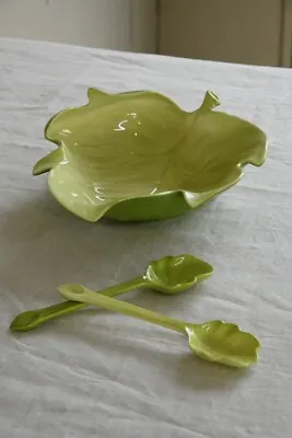 Buy Carltonware Green Leaf Dish & Servers Serving Spoons • 40£