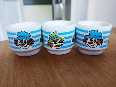 Buy 3 X Vintage Hornsea Pottery, Macintoshes Toffee & Mallow Egg Cups, Scarecrows • 2.99£