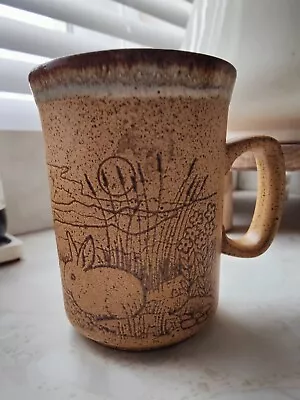 Buy Vintage 70's Dunoon Pottery Deer Rabbit Coffee Mug Tea Cup Stoneware Scotland  • 13.99£