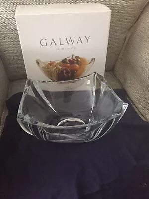 Buy Galway Crystal Glass:10”wide Dune Bowl,Ireland Glass,Boxed,GA5016 • 30£
