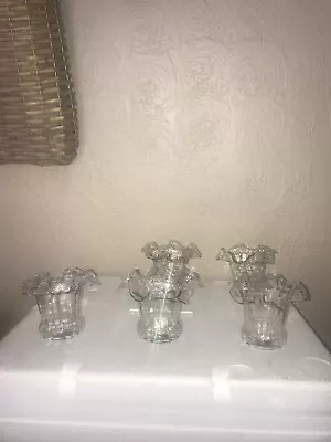 Buy 5 HOMCO Home Interiors Petite Victorian Ruffles Peg Votive Cup Candle Holders • 20.97£