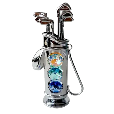 Buy Crystocraft Golf Bag Caddy Crystal Ornament Swarovski Elements Golfer Gift  • 22.99£