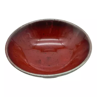 Buy Handmade Signed Art Pottery Bowl - 6  Small Dark Red Gray Speckled Stoneware • 17.49£