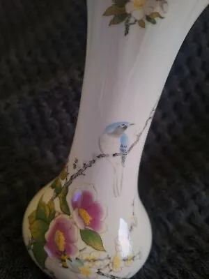 Buy Vintage Fine Bone China Vase By Crown Staffordshire - Tibet Design • 2.99£