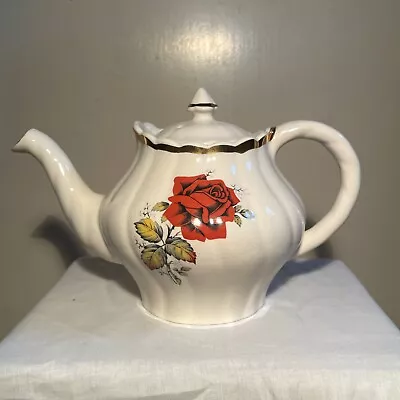 Buy Arthur Wood England 1.50 Pint Cap. Swirl Body  Prince 4852  Red Rose Teapot • 4.99£