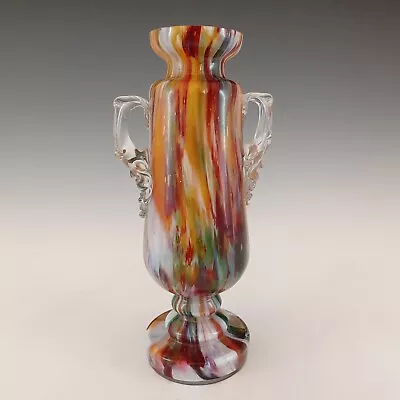 Buy Welz Czech / Bohemian Cadmium Spatter Glass Trophy Vase • 35£