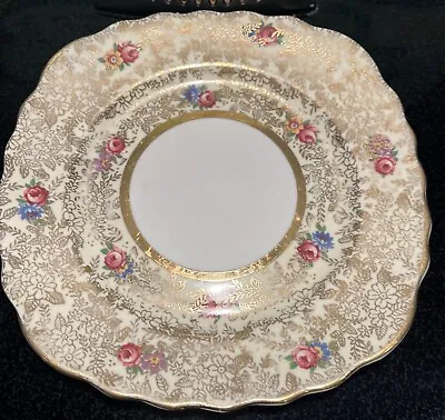 Buy Colclough London England Bone China 6” CAKE PLATE Replacement Gold Floral RARE • 4.75£