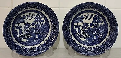 Buy Churchill Old Willow Pattern, Breakfast / Soup / Dessert Bowls, Blue & White • 10£