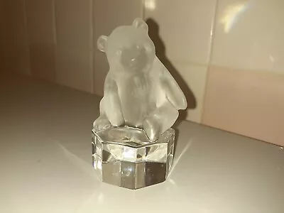 Buy NACHTMANN Germany Frosted Crystal Adorable Bear Figurine 3.7  Tall X 2.2  X 2  • 18.97£
