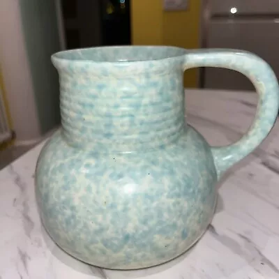 Buy Parkleigh Pottery - Retro - Blue - Speckled - Large - Jug / Vase In Great Cond • 5£