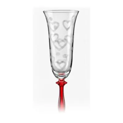 Buy Elegant And Modern  Love Art Decorative Design Champagne Flute Glass - 6 Oz • 53.79£