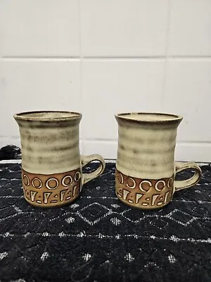 Buy Vintage Tremar Studio Mug Stoneware Studio Pottery Mugs X2 • 9.99£
