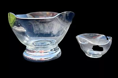 Buy Vintage MCM Chip & Dip 2 Pc. Dorothy Thorpe Bowl Set Silver Edge Lusterware • 33.75£