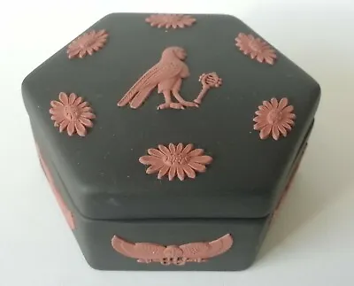 Buy Wedgwood Jasperware Terracotta  Black Trinket Box Egyptian • 80£