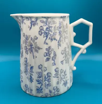 Buy Antique WILEMAN FOLEY Early Shelley BONE CHINA MILK JUG Floral Blue And White. • 9.99£